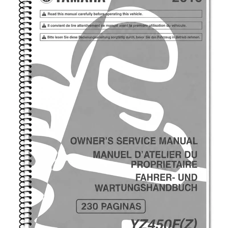 Manual de Taller Yamaha YZ450F(Z) 2010