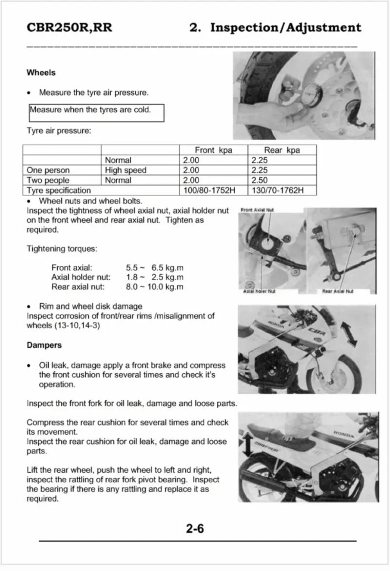 Manual de Taller Honda CBR250RR (MC22) 1994-1996 - Imagen 3