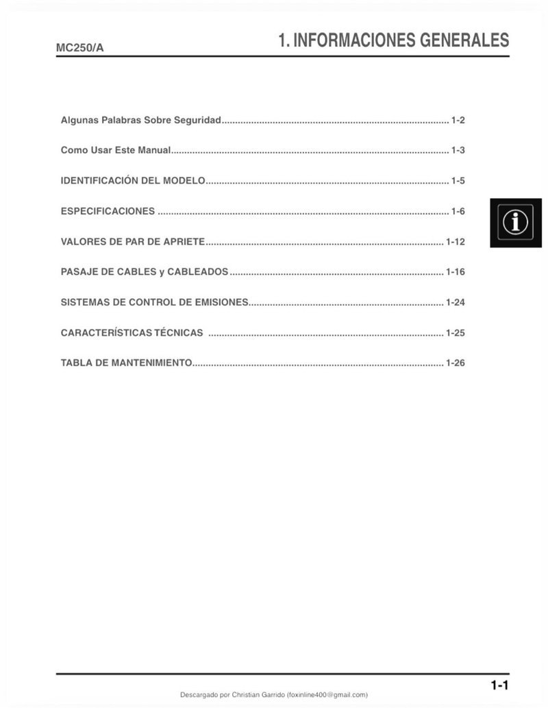 Manual de Taller Honda MC250/A - Imagen 2