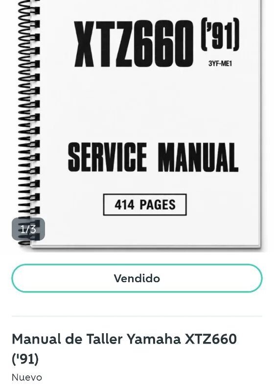 2 Manuales Yamaha XTZ660 ('91)