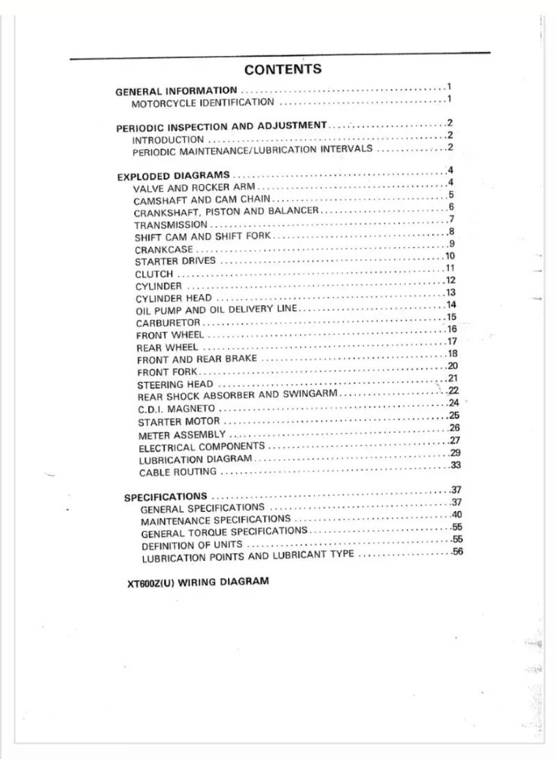 Manual de Taller XT600Z(U) 1988 - Imagen 2