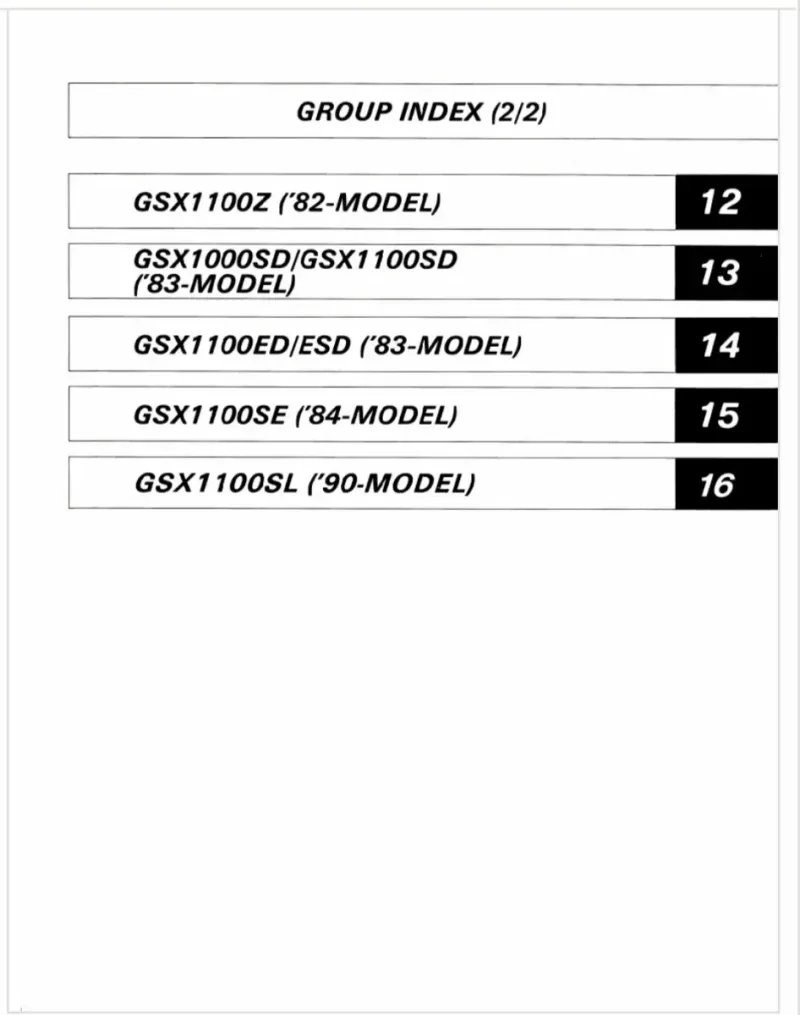 Manual de Taller Suzuki GSX1100 (Inglés) - Imagen 3