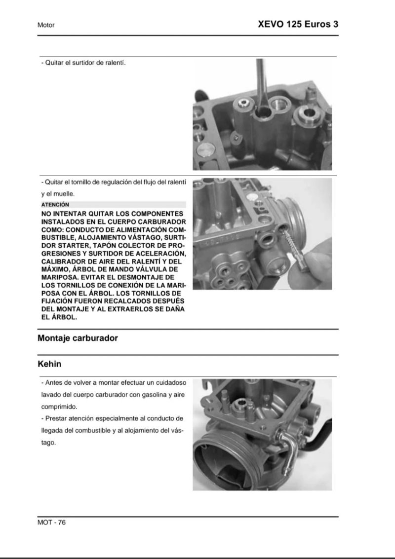 Manual de Taller Piaggio Xevo 125 Euros 3 2007 - Imagen 3