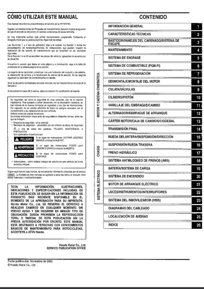 Manual de Taller Honda NT700VA Deauville - Imagen 2