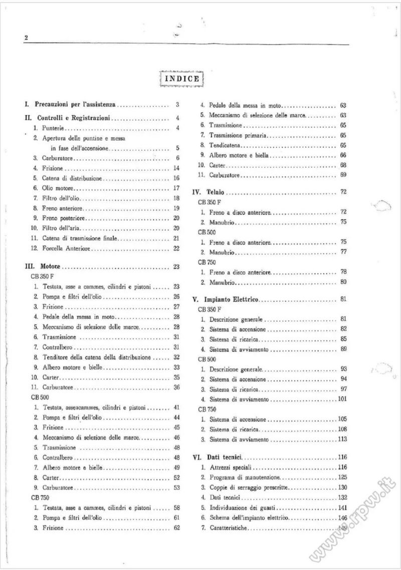 Manual de Taller Honda CB350F-500-750 1974 - Imagen 2