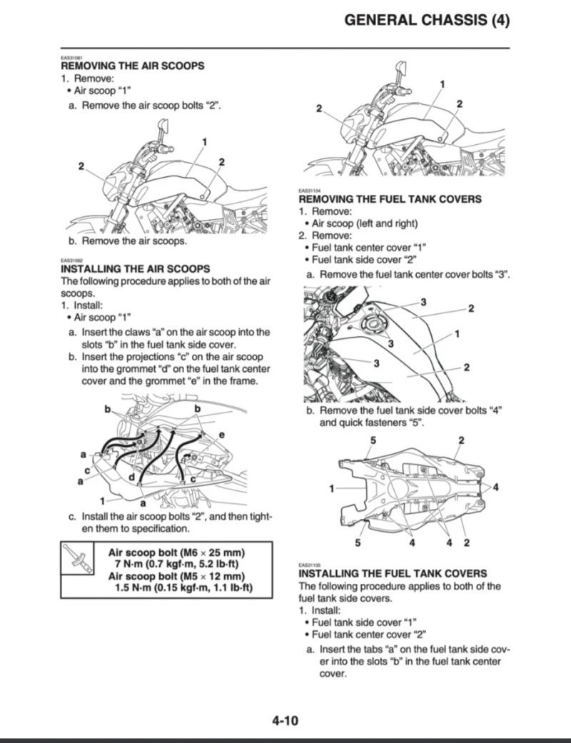 Manual de Taller Yamaha MT-07 2018 - Imagen 3