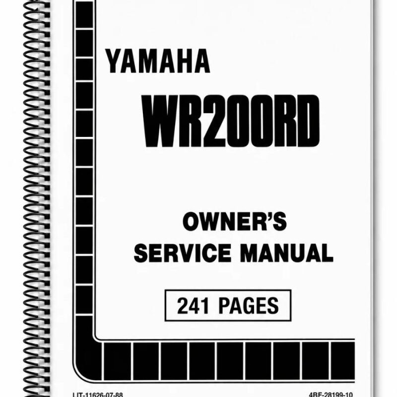Manual de Taller Yamaha WR200RD 1992