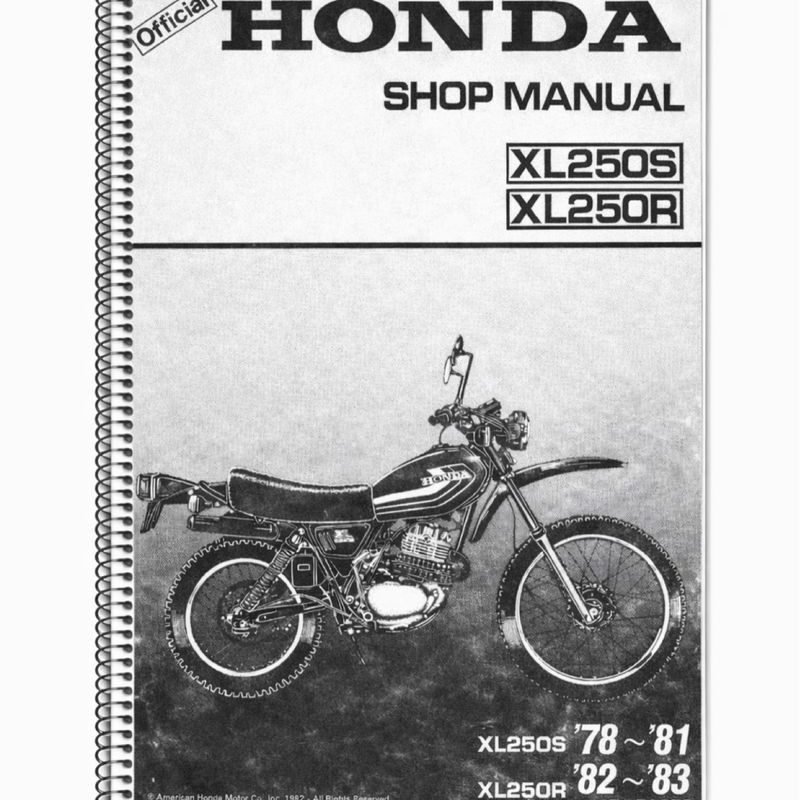 Manual Taller Honda XL250S XL250R 78-83