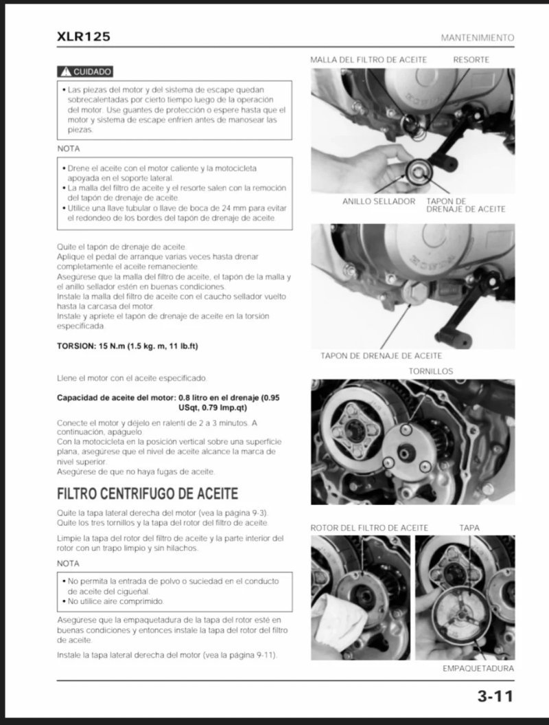 Manual de Taller Honda XLR125 1979 - Imagen 3