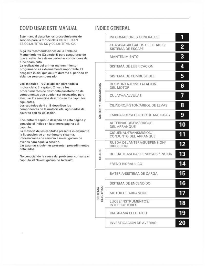 Manual de Taller Honda CG125 Titan KS/ES/Cargo 2008 - Imagen 2
