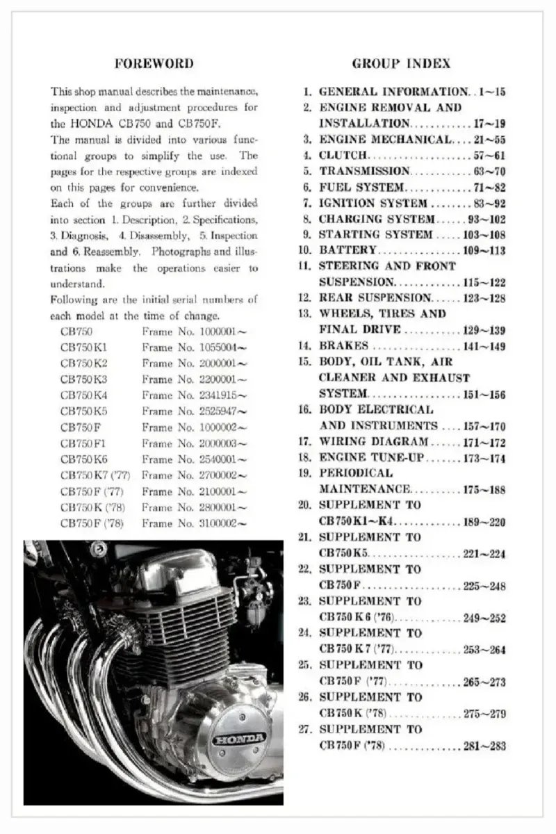 Manual de Taller Honda CB 750 77 - Imagen 2