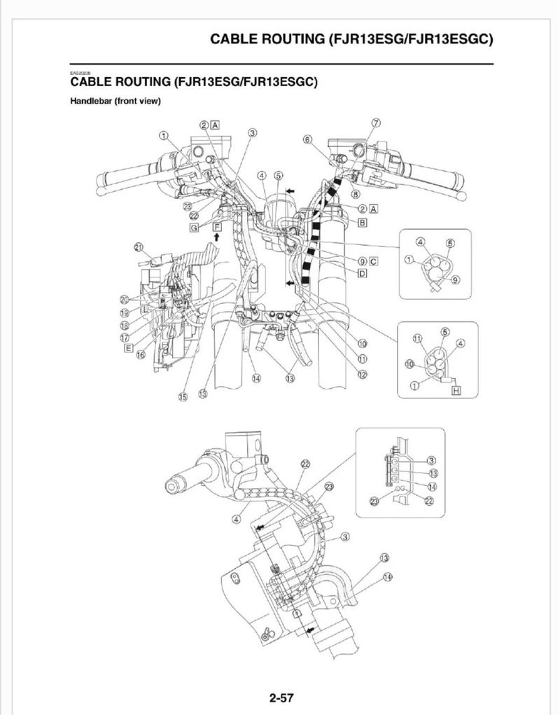Manual de Taller Yamaha FJR1300A FJR1300ES 2016 - Imagen 3