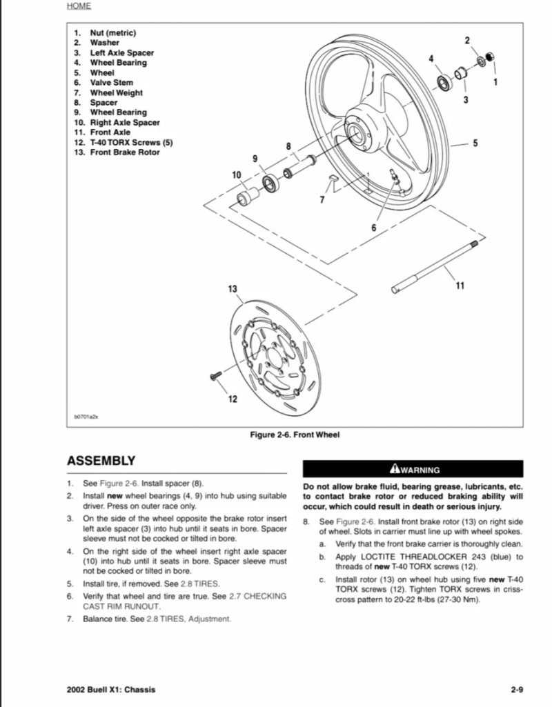 Manual de Taller Buell 2002 - Imagen 3