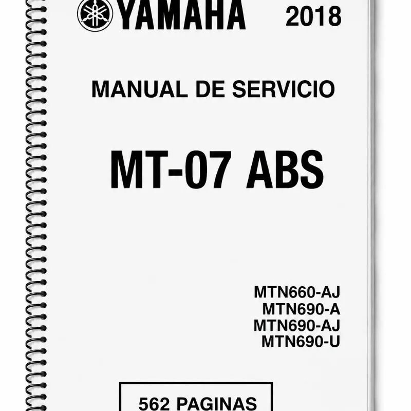 Manual de Taller Yamaha MT-07 ABS 2018