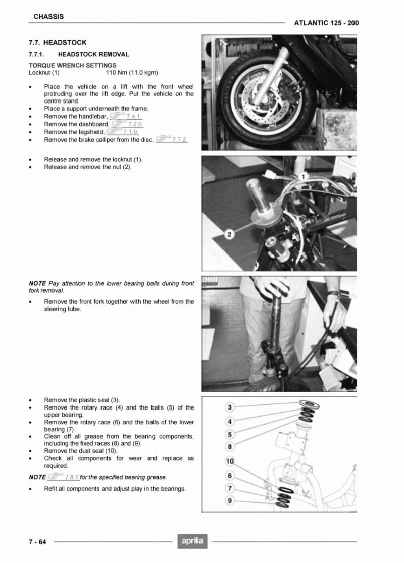 Manual de Taller Aprilia Atlantic 2002 - Imagen 3
