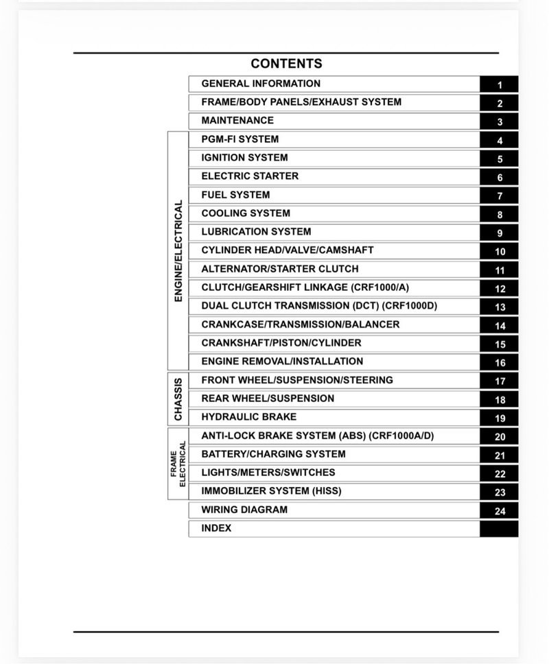 Manual de Taller Honda CRF1000/A/D 2015 - Imagen 2