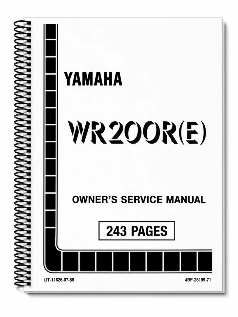 Manual de Taller Yamaha WR200R(E) 1993