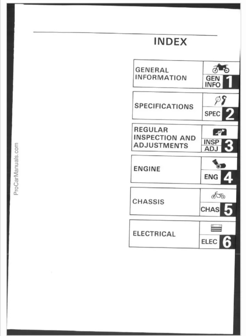 Manual de Taller Yamaha WR200R(E) 1993 - Imagen 2