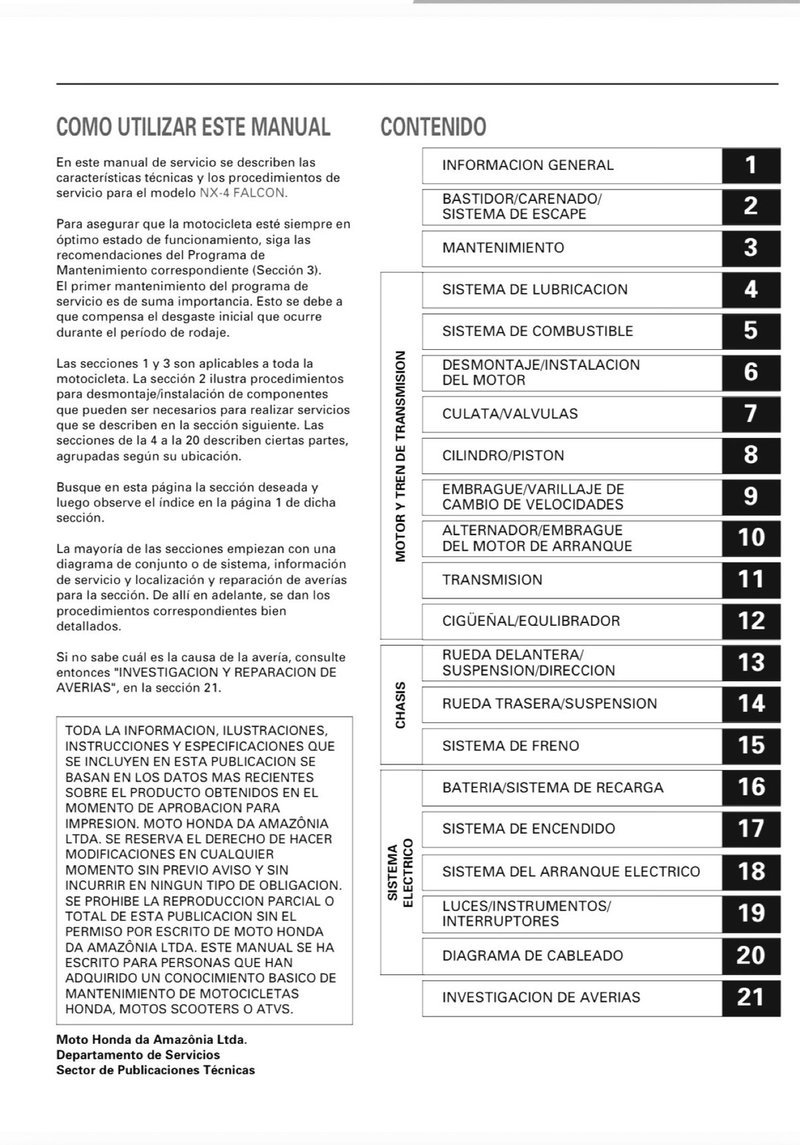Manual de Taller Honda NX-4 Falcon 2017 - Imagen 2