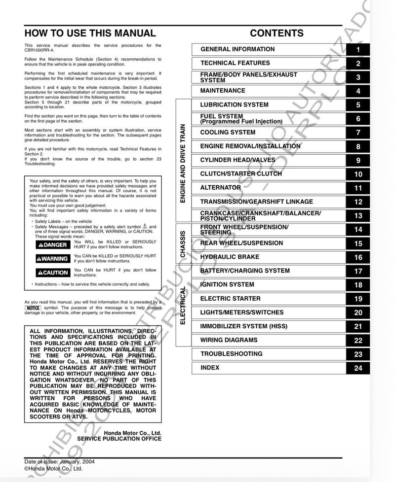 Manual de Taller Honda CBR 1000RR-4 2004 - 2005 SC57 - Imagen 2