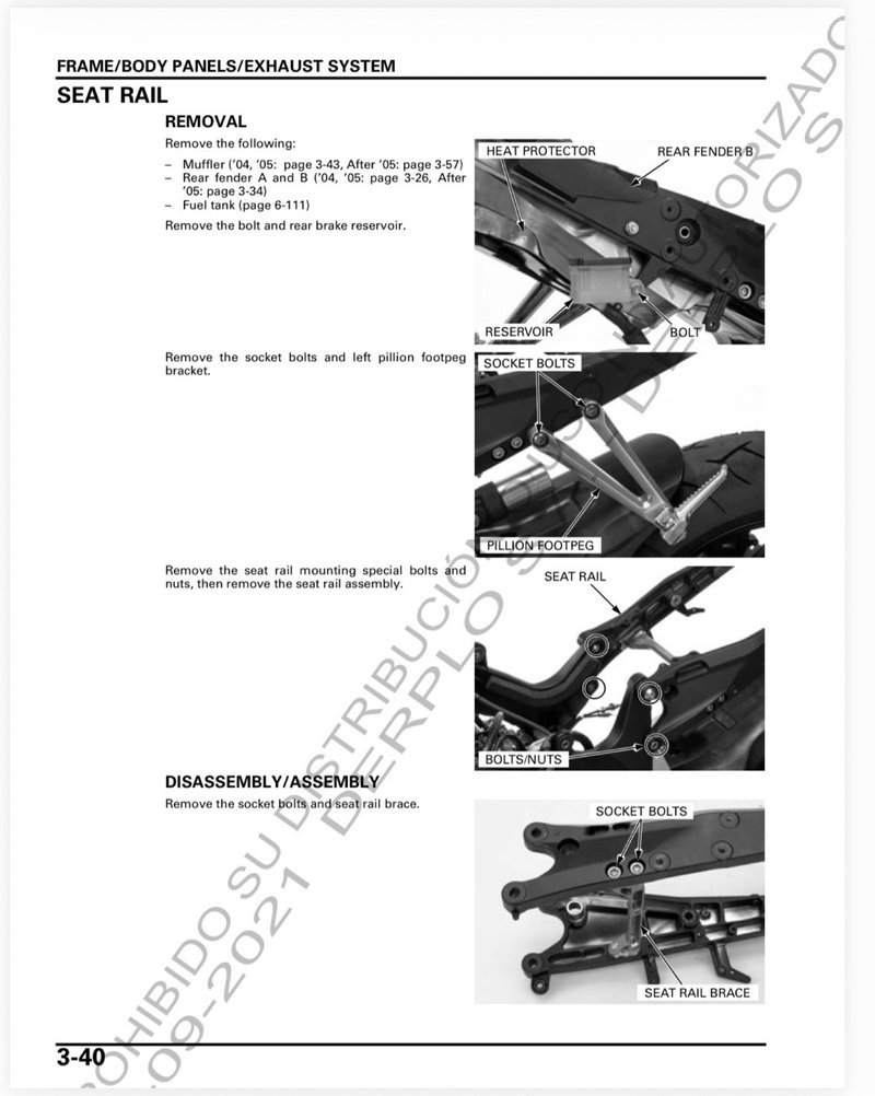 Manual de Taller Honda CBR 1000RR-4 2004 - 2005 SC57 - Imagen 3