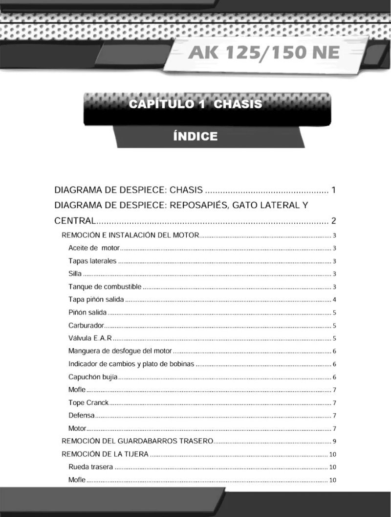 Manual de Taller AKT Motos New Evo 125/150 2012 - Imagen 2