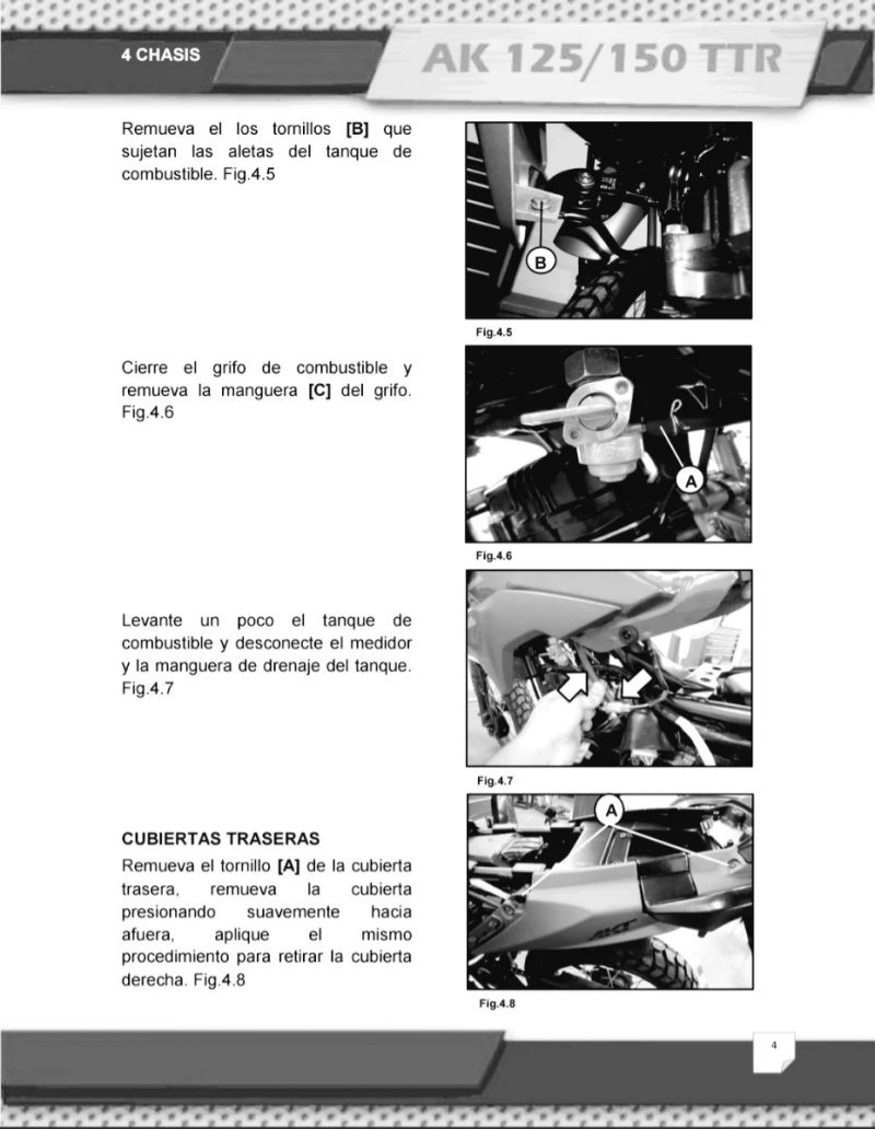 Manual de Taller AKT 125/150 TTR - Imagen 3