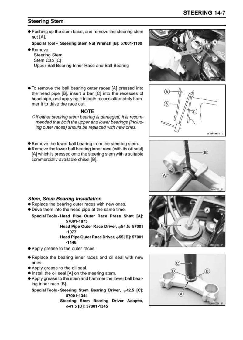 Manual de Taller Kawasaki Z1000SX/Ninja 1000 2017 - Imagen 3