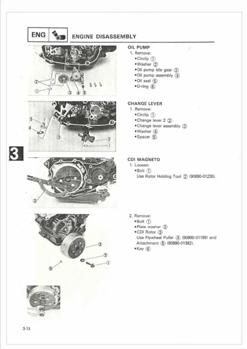 Manual de Taller Yamaha XT250/XT350 1985 - Imagen 3