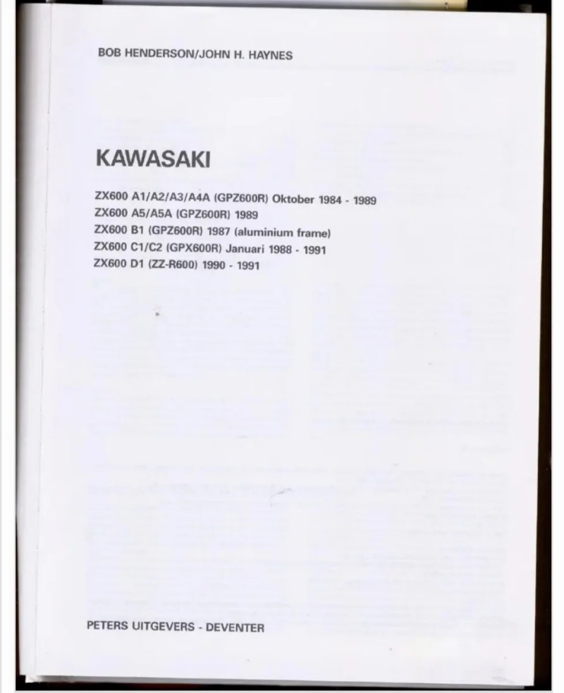 Manual de Taller Kawasaki GPZ600R, GPX600R, ZZ-R600 - Imagen 2