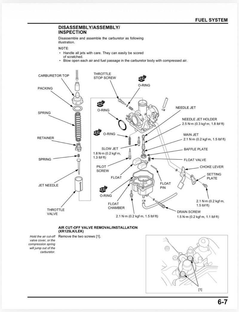 Manual de Taller Honda XR 125LK 2012 - Imagen 3