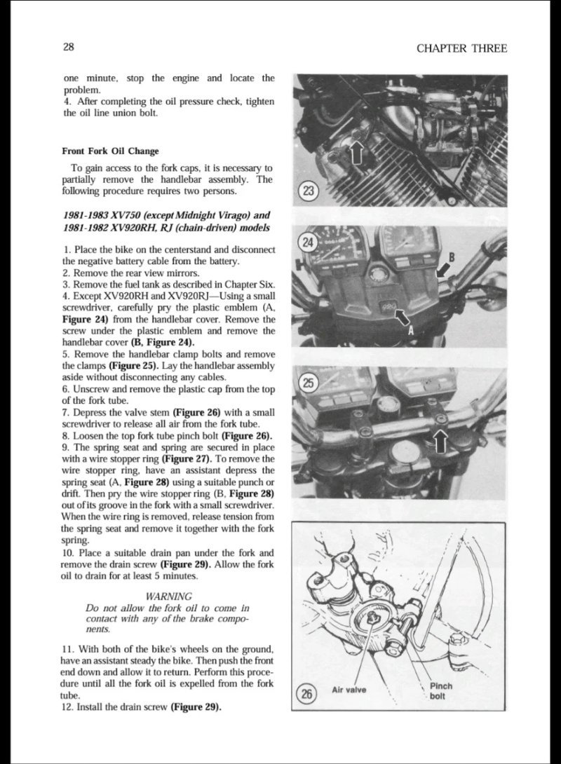 Manual de Taller Yamaha XV535-1100 Virago 1981-2003 - Imagen 3