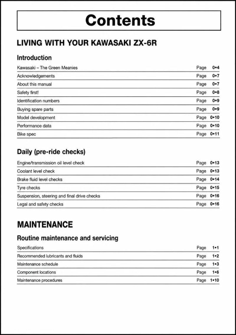 Manual de Taller Kawasaki ZX600 & 636 (ZX-6R) 1995-2002 - Imagen 3