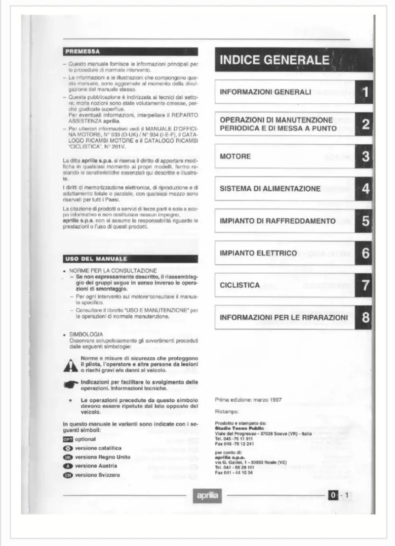 Manual de Taller Aprilia Pegaso 650 1994 - Imagen 2