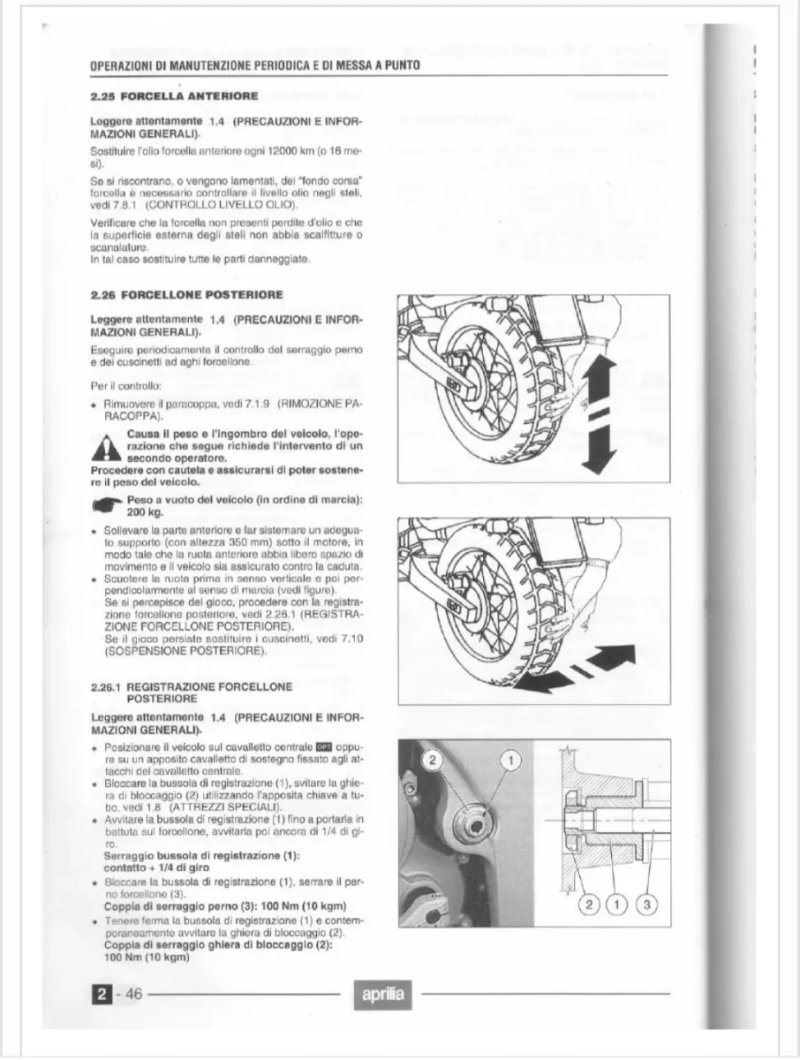 Manual de Taller Aprilia Pegaso 650 1994 - Imagen 3
