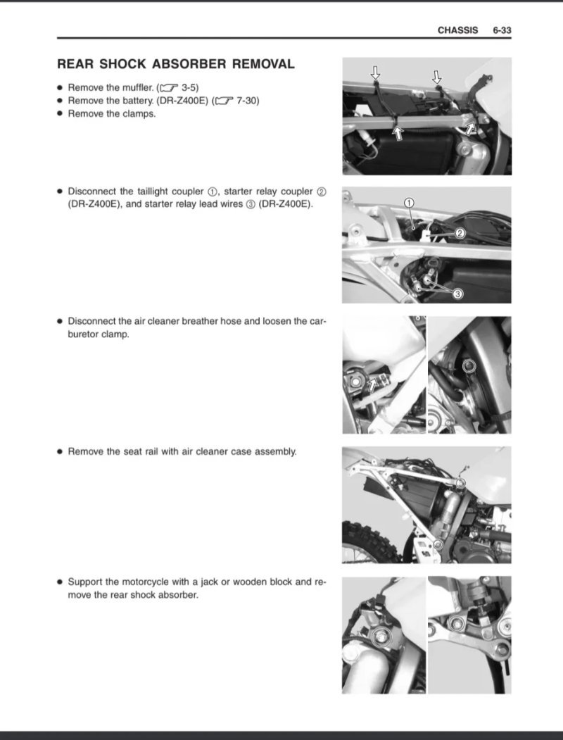 Manual de Taller Suzuki DR-Z400/E 1999-2002 - Imagen 3
