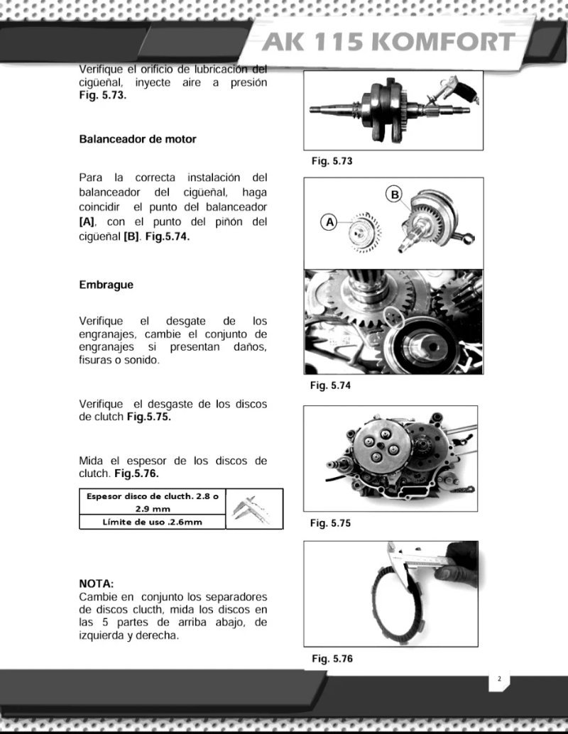 Manual de Taller AKT AK 115 Komfort 2012 - Imagen 3