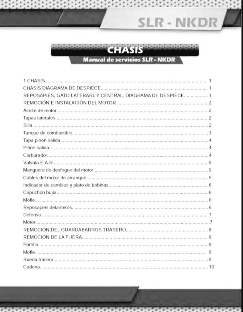Manual de Taller AK 125 SLR -NKDR 2011 - Imagen 2