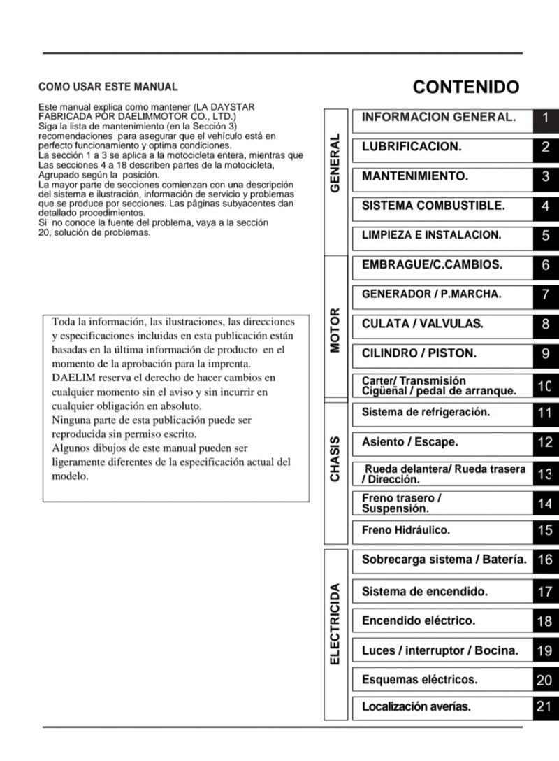 Manual de Taller Daelim Daystar 2010 - Imagen 2