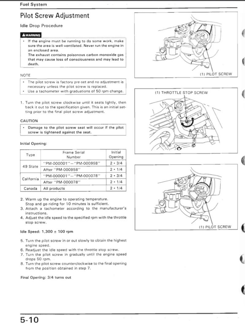 Manual de Taller Honda XR650L 1993 - Imagen 3