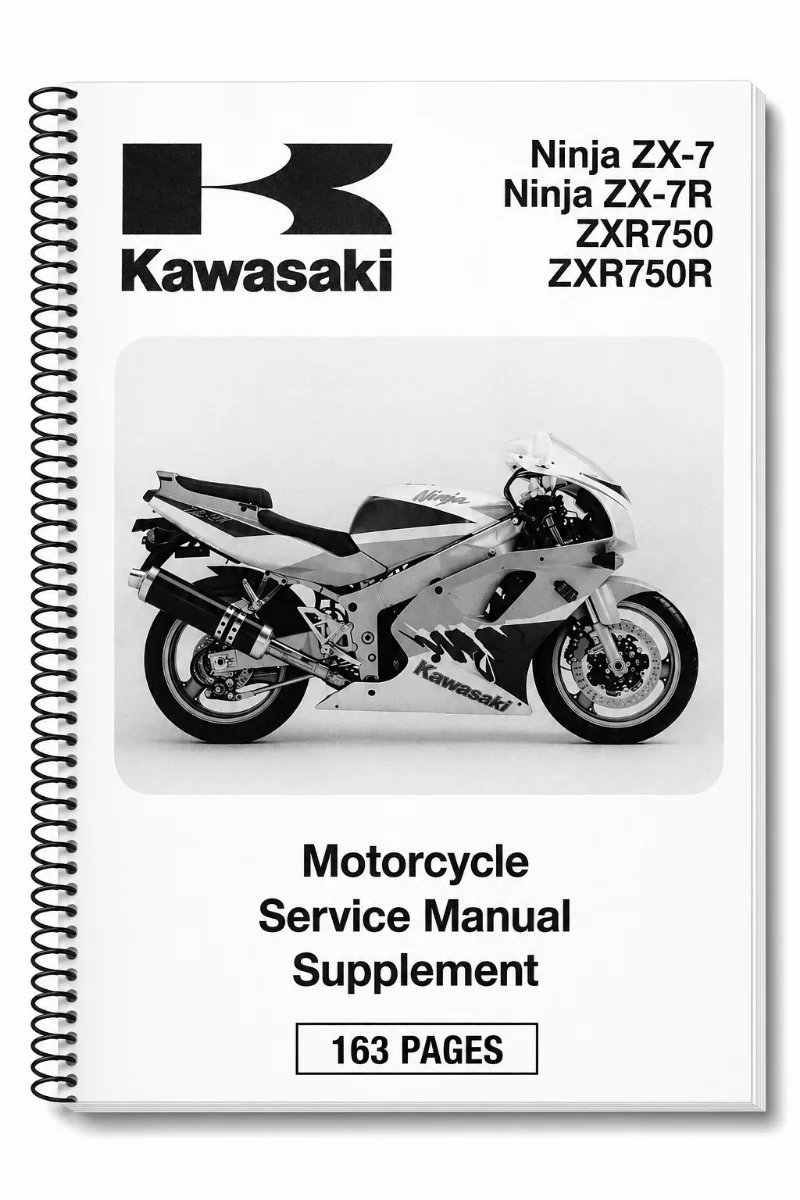 Manual de Taller Kawasaki Ninja ZX-7 ZXR750 1993-1995 (Inglés)