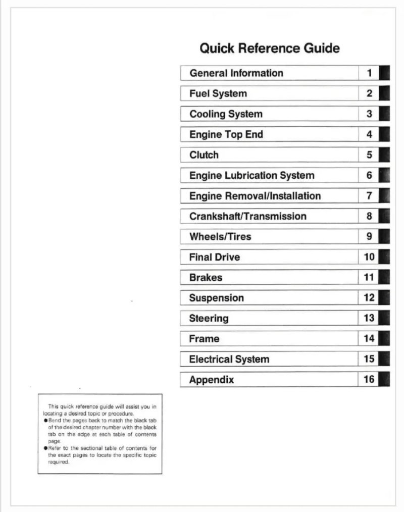 Manual de Taller Kawasaki Ninja ZX-7 ZXR750 1993-1995 (Inglés) - Imagen 2