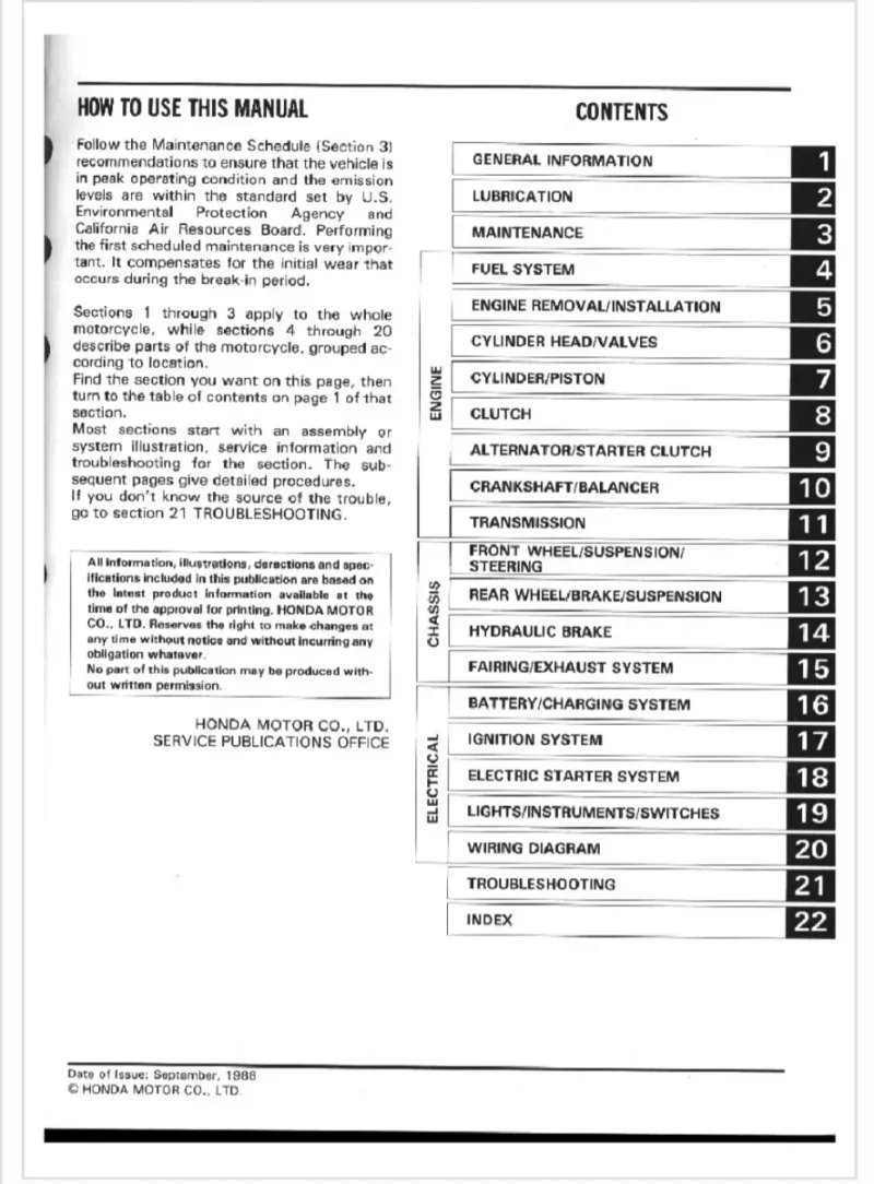 Manual de Taller Honda NX650 Dominator 88-89 - Imagen 2