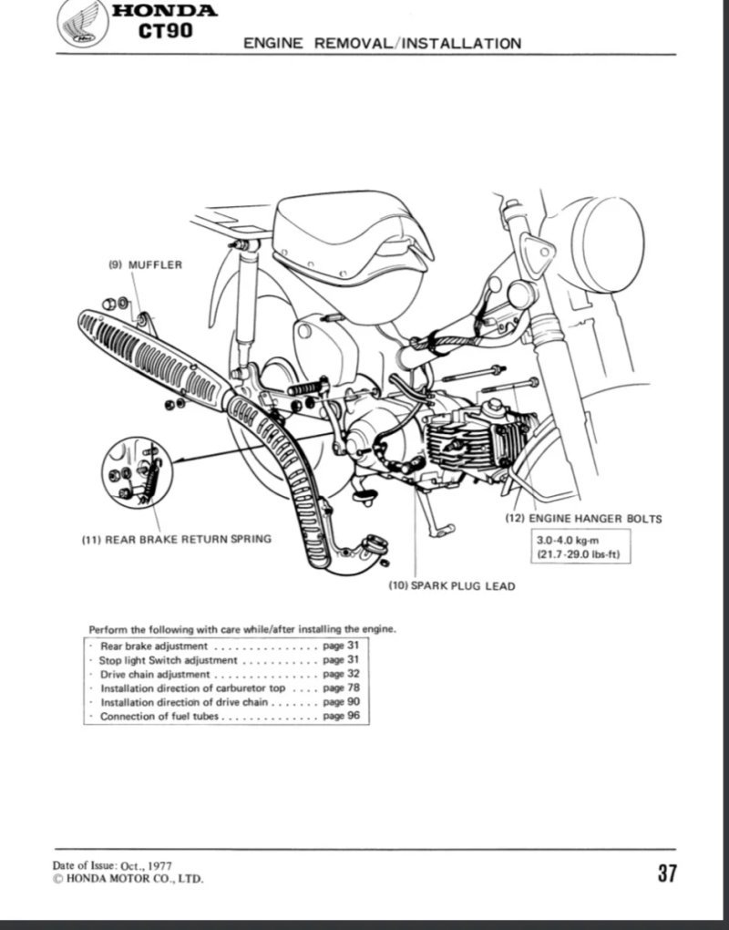 Manual de Taller Honda CT90 CT110 1977-1982 - Imagen 3