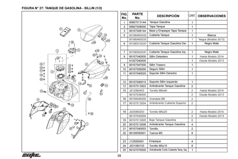 Manual de Taller Catálogo de partes KTM Duke 390 - Imagen 3