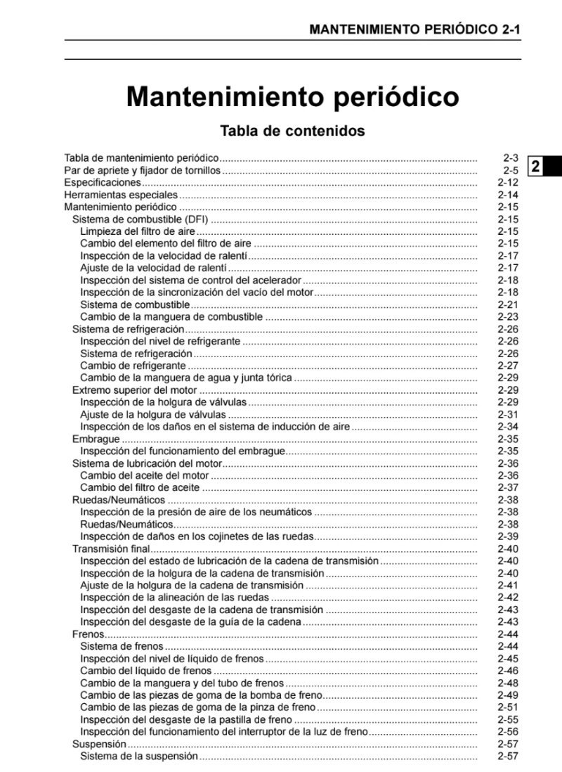 Manual de Taller Kawasaki Z 800 2012 - Imagen 2