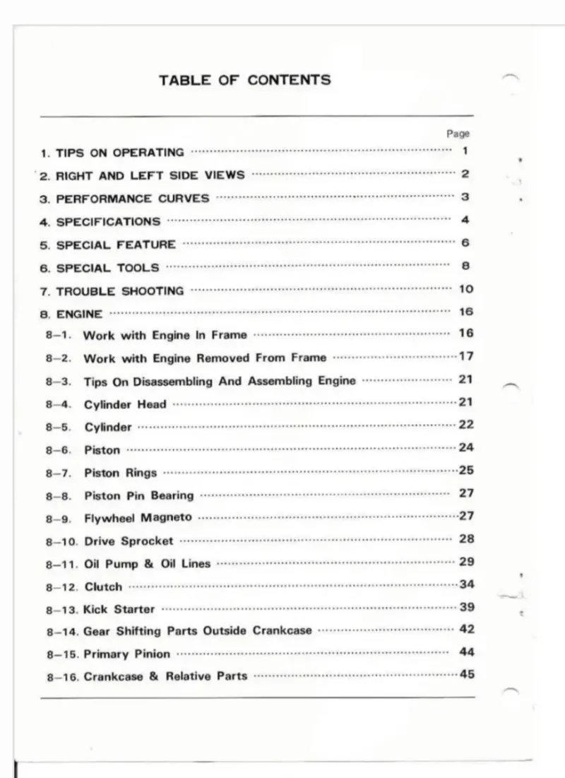 Manual de Taller Suzuki TS125 1977 - Imagen 2