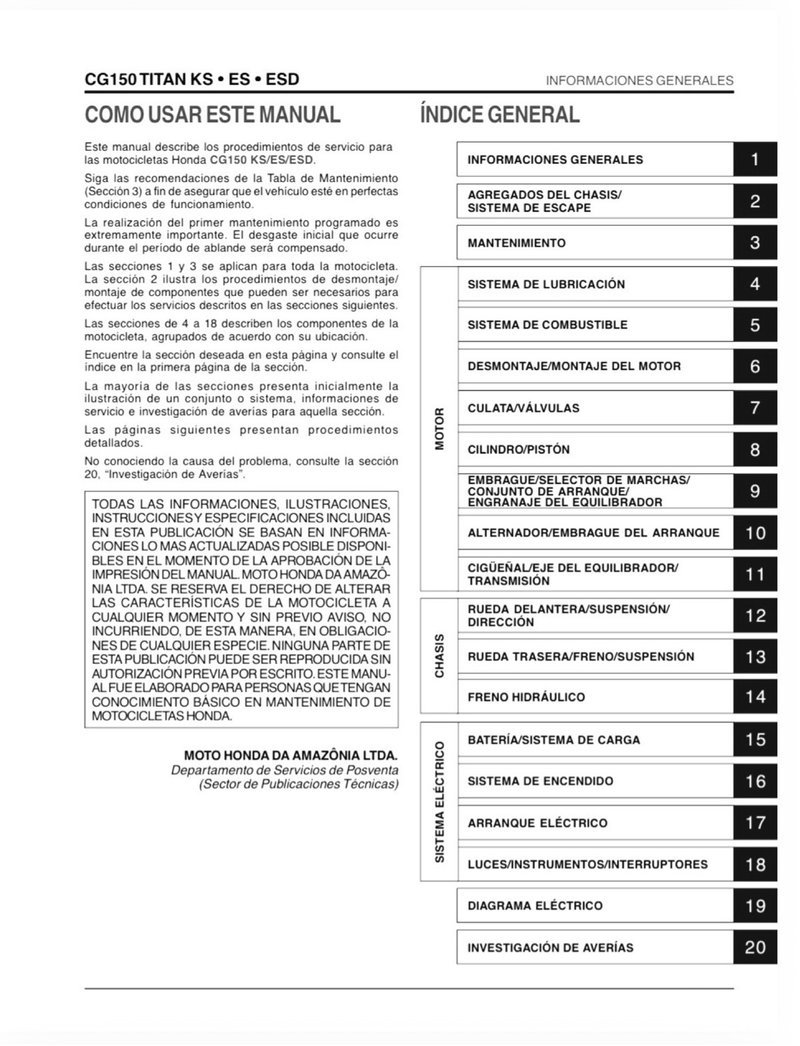 Manual de Taller Honda CG150 Titan KS/ES/ESD 2002 - Imagen 2