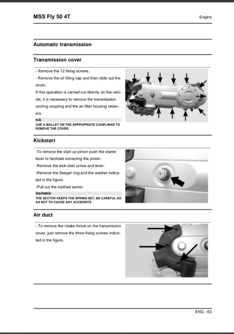 Manual de Taller Piaggio MSS Fly 50 4T - Imagen 3