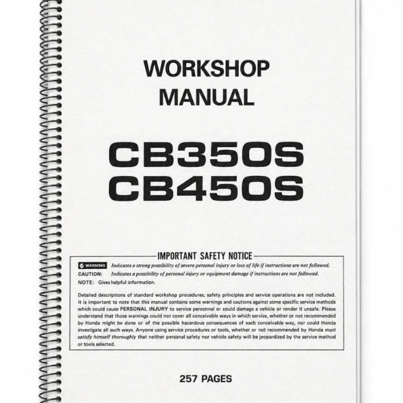 Manual Taller Honda CB350S CB450S